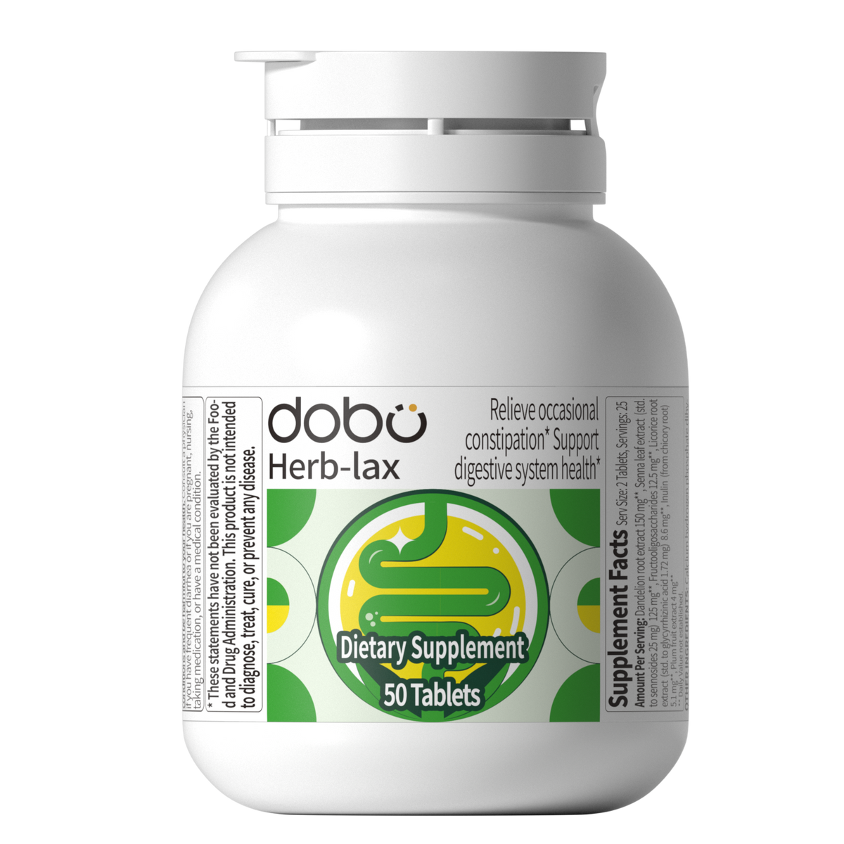dobo Herbal Laxative 50 Tablets | Supplement USA